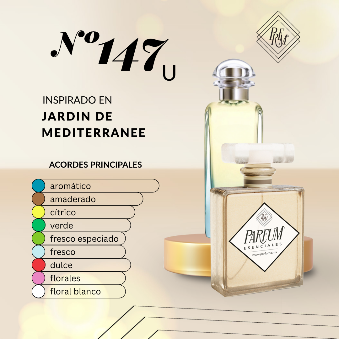 147U inspirado en UN JARDIN EN MÉDITERRANÉE UNISEX