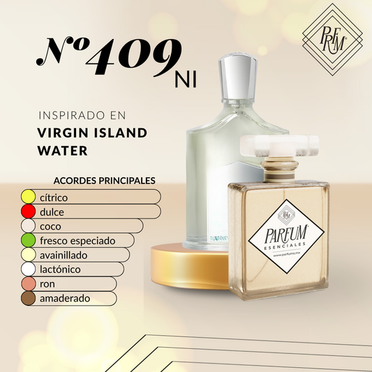 409NI- inspirado en VIRGIN ISLAND WATER UNISEX