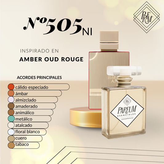 505NI inspirado en AMBER OUD ROUGE UNISEX