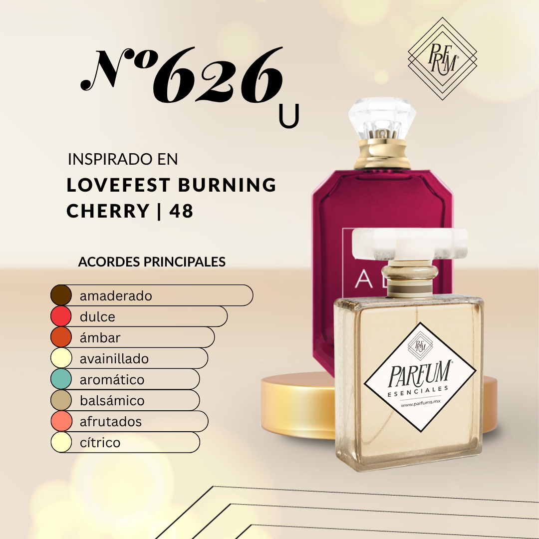 626U inspirado en Lovefest Burning Cherry | 48 UNISEX