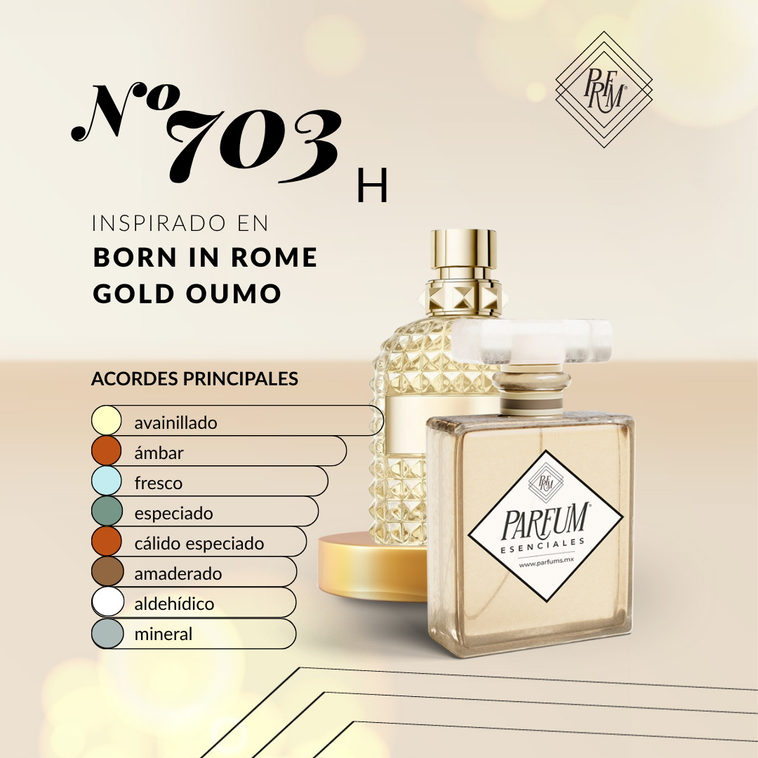 703H inspirado en BORN-IN-ROME-GOLD-UOMO