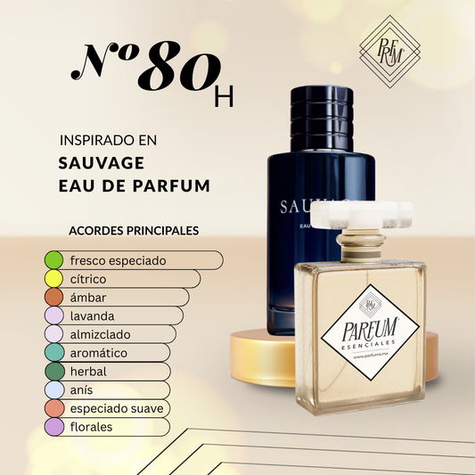 80H inspirado en SAUVAGE EAU DE PARFUM