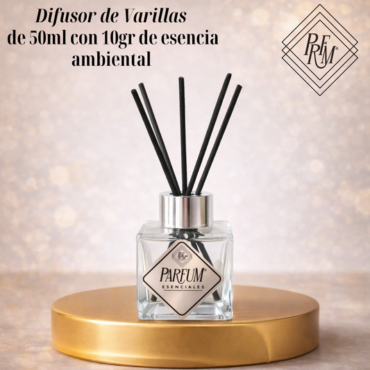 Difusor de Varillas  de 50gr de capacidad con 10gr de esencia.